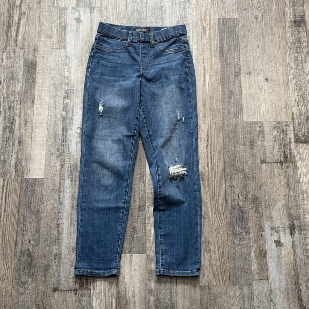 Judy Blue Flat Front Stretchy Boyfriend Fit Distressed Jeans 3/26 Comfy Pullon